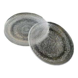 Iittala Solaris Glass 7.75" Lunch Plates by Tapio Wirkkala, Finland, 1970s - Set of 6 For Sale