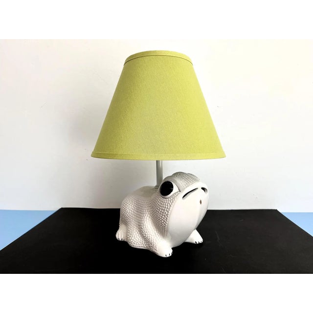 Frederick Cooper 1950s Italian Frog Lamp & Shade For Sale - Image 4 of 12