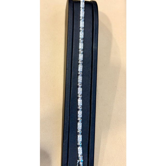 Early 21st Century 84 Round Diamond 3-4 Each Tennis Bracelet in 14 Karat Gold 7 " Long For Sale - Image 5 of 18