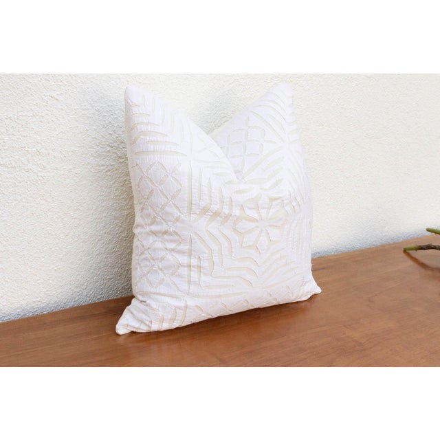 1990s Olifa Applique Pillow Cover For Sale - Image 5 of 8