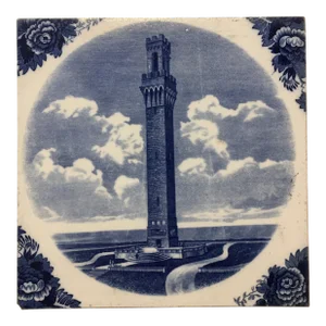 Wedgwood Delft Tile: The Pilgrim Memorial - 1899