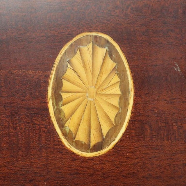 Pair of English Style Mahogany Knife Boxes With Inlaid Patera 20thC For Sale - Image 10 of 13