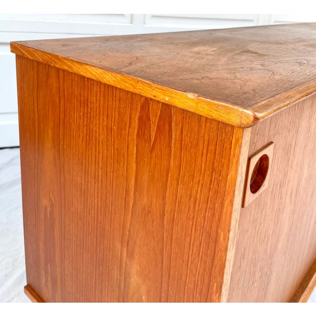Dyrlund Mid-Century Modern Danish Sliding Door Cabinet Sideboard For Sale - Image 11 of 13