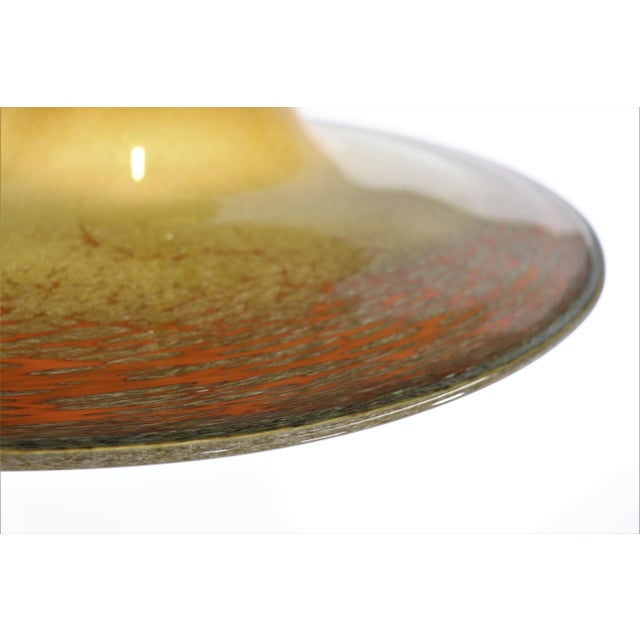 Olive 1960s Mid-Century Modern Flared Calcedonio Murano Glass Pendant Light, 1960s For Sale - Image 8 of 16
