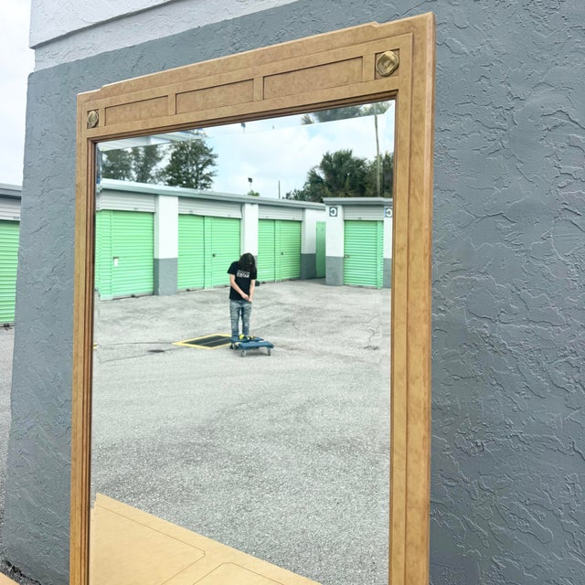 Vintage Chinoiserie Dresser and Mirror With Brass Accents by White Furniture For Sale In West Palm - Image 6 of 12