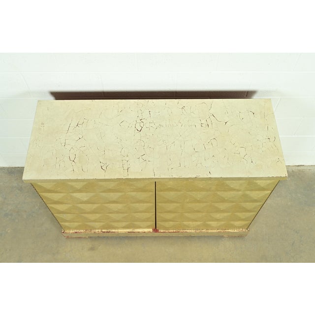 Barbara Barry for Baker Furniture Diamond Silver Leaf Cabinet or Credenza For Sale - Image 9 of 13