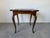 Brown Vintage Hollywood Regency Italian Quatrefoil Wood Game Table For Sale - Image 8 of 12