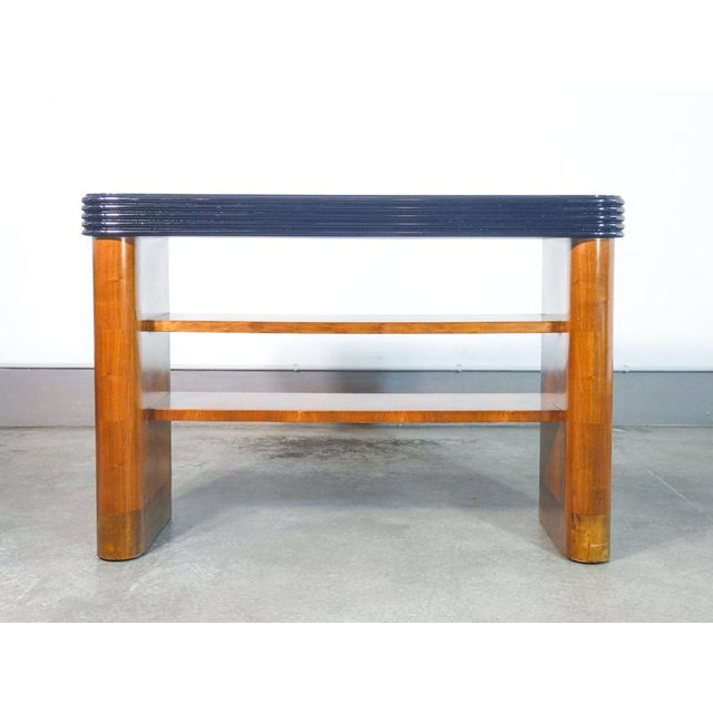 Brown Italian Art Deco Wooden Console Table, 1930s For Sale - Image 8 of 18