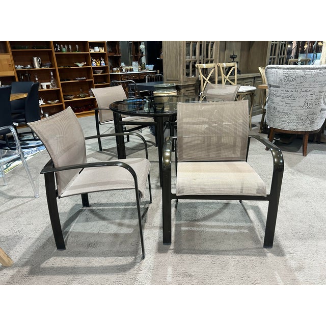 Early 21st Century Early 21st Century Brown Jordan Patio Table & 4 Chairs For Sale - Image 5 of 7