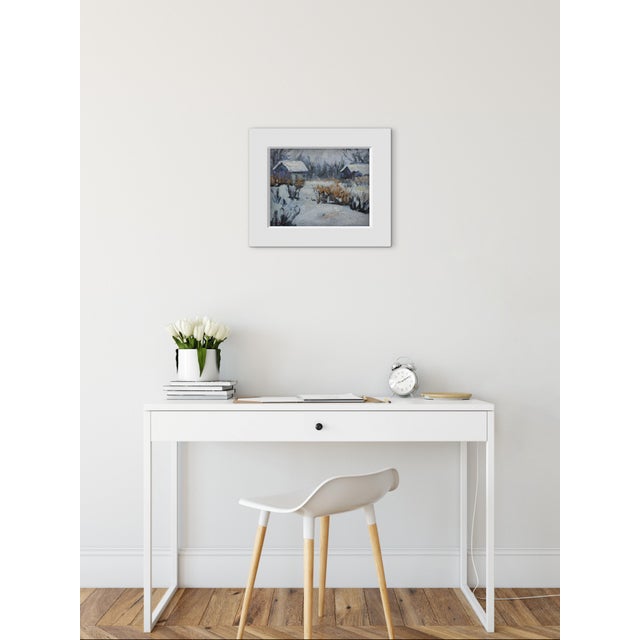 Quiet Places & Skyscapes — Winter Snowscape (Original Oil Painting) For Sale - Image 9 of 18
