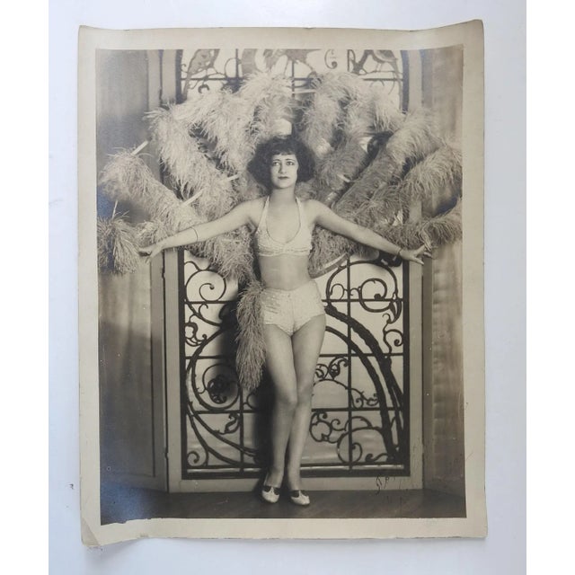 Contemporary Vintage 1920s Actress Dancer Showgirl in Costume Photograph Signed For Sale - Image 3 of 4