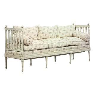 Antique Swedish Bank in Textile, 1860 For Sale