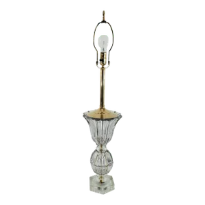 Vintage French Regency Crystal Art Glass Table Lamp