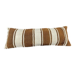 Turkish Hemp Pillow Cushion Natural Beige Brown Cushion Cover 14x40 For Sale