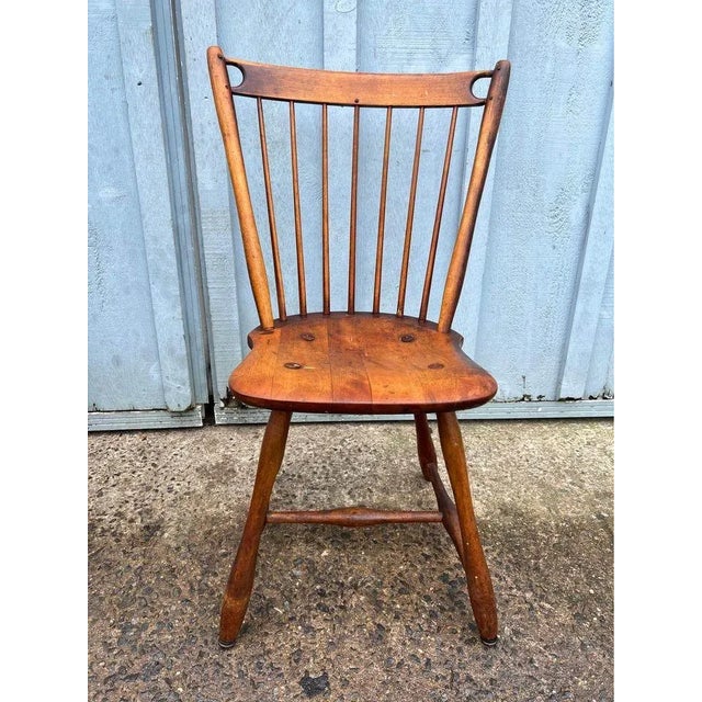 Pair Antique Yellow Pine Side Chairs, 19th Century For Sale In Washington DC - Image 6 of 11