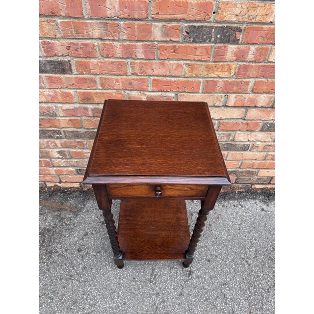 Single Drawer Barrel Twist Side Table For Sale - Image 4 of 18