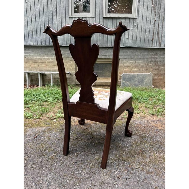 Late 20th Century Pair of Henkel Harris Chippendale Style Carved Mahogany Dining Side Chairs For Sale In Washington DC - Image 6 of 16