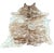 Large natural Brazilian cowhide in white with brown brindle pattern has a beautiful glossy coat. Versatile in different...