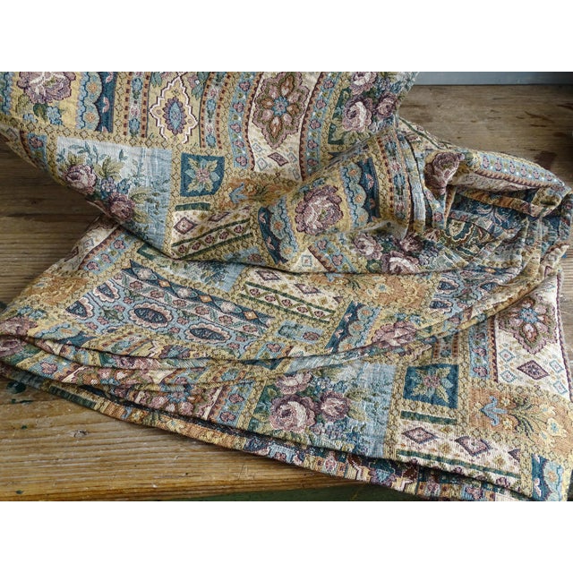 1960s Brocade Fabric Panel Floral Design For Sale - Image 11 of 12