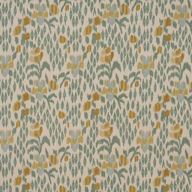2020s Schumacher Leonora Warp Print Fabric In Citron For Sale - Image 5 of 5
