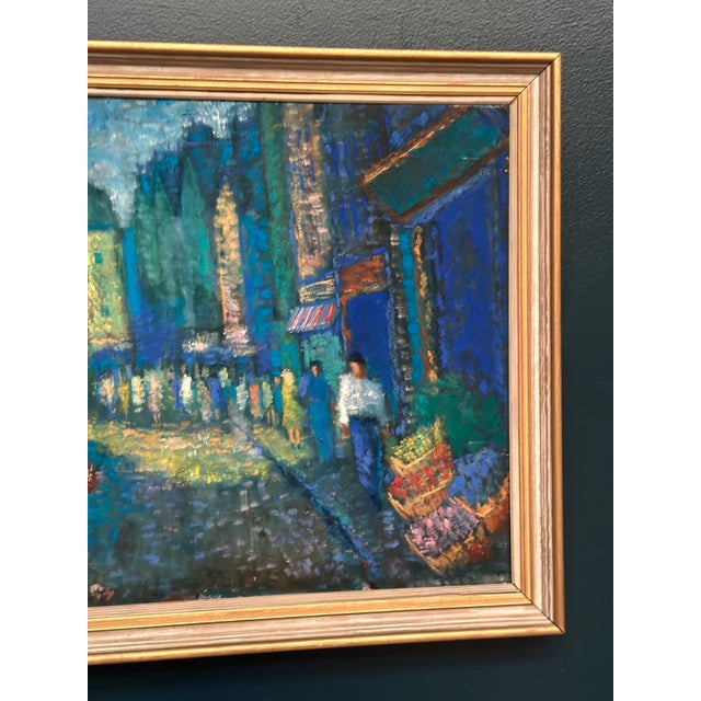 Olle Larsson, City Street at Night, 1964, Oil on Canvas For Sale - Image 13 of 18