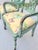 Wood Vintage Distressed Green Brown Fretwork Upholstered Brunschwig Fils Yellow Floral Side Chairs- A Pair For Sale - Image 7 of 15