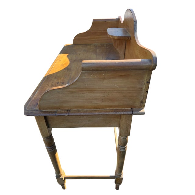 Brown Late 19th Century Antique Primitive Pine Desk in Original Patina For Sale - Image 8 of 10