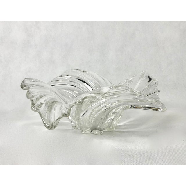 1980s Large German Swirling Comet Crystal Glass Serving Bowl from Mikasa, 1980s For Sale - Image 5 of 8