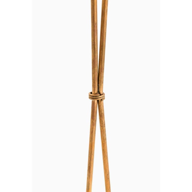 Metal Floor Lamp in Brass by Hans Bergström for Asea, 1950s For Sale - Image 7 of 8
