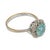 1960s Mid Century 2.20 Carat Aquamarine Diamond 18k White Gold Cluster Ring, Size 8.25 For Sale - Image 4 of 8