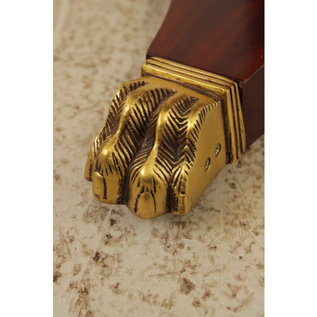 Pair French Empire Style Round Mahogany Lamp Tables For Sale - Image 12 of 14