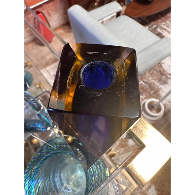 Mid-Century Modern Small Decorative Italian Murano Vase by Mandruzzato 1960 For Sale - Image 3 of 6