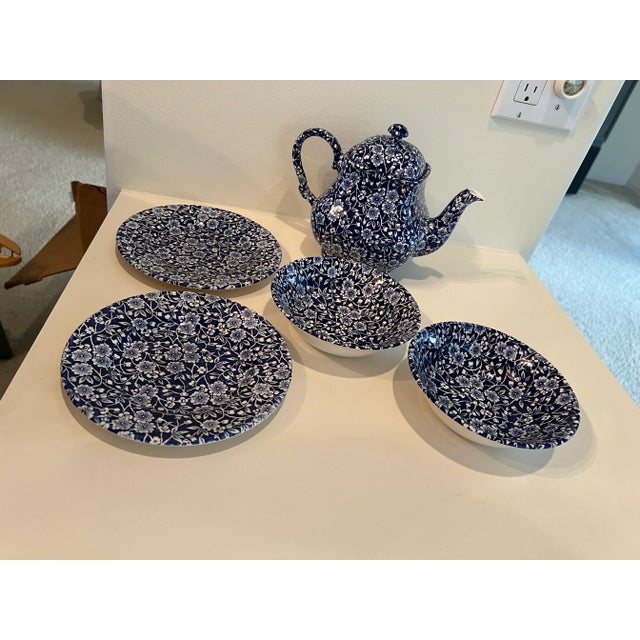 Queens China Vintage Calico Blue Chintz - 5 Pieces For Sale - Image 4 of 10