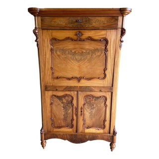 Antique Biedermeier Mahogany Secretary For Sale