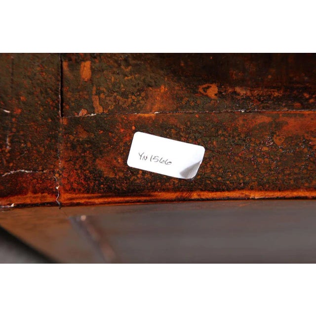 Gansu Early 20th Century Painted Sideboard With Chinese Flower Patterns For Sale - Image 9 of 10