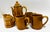 American Vintage Tea Set Stone Craft by Royal Sealy - Set of 7 Tea Service For Sale - Image 3 of 7