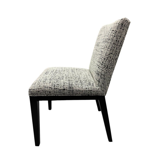 Traditional Arhaus Jasper Side Chair in Black and White - Showroom Sample For Sale - Image 3 of 7
