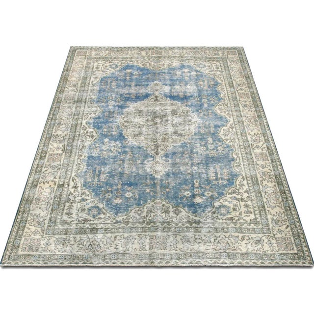 1960s Turkish Oushak Rug For Sale In Los Angeles - Image 6 of 7