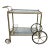 French Mid Century Modern Brass Bar Cart For Sale