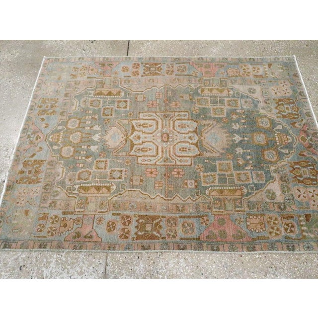 Galerie Shabab Collection Mid-20th Century Handmade Persian Malayer Throw Rug For Sale In New York - Image 6 of 10