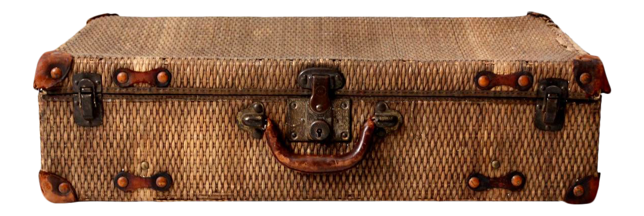 Antique Wicker Suitcase Chairish