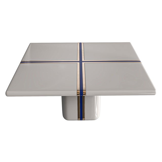 "Armonia" Table with Stainless Steel and Bronze Details, Handmade Bizimyer Furniture. Unmatched. Unrivalled. Designed by...