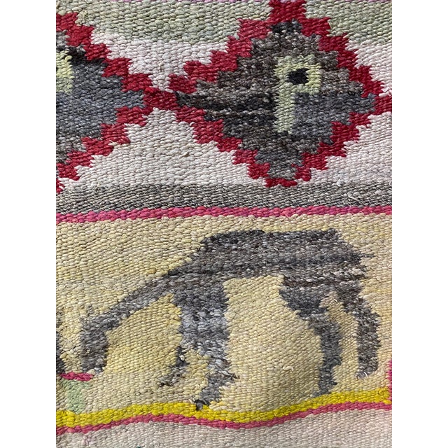 C. 1988 Vintage Peruvian Pictorial Textile With Animals and Inscription (73" X 55") For Sale - Image 6 of 18