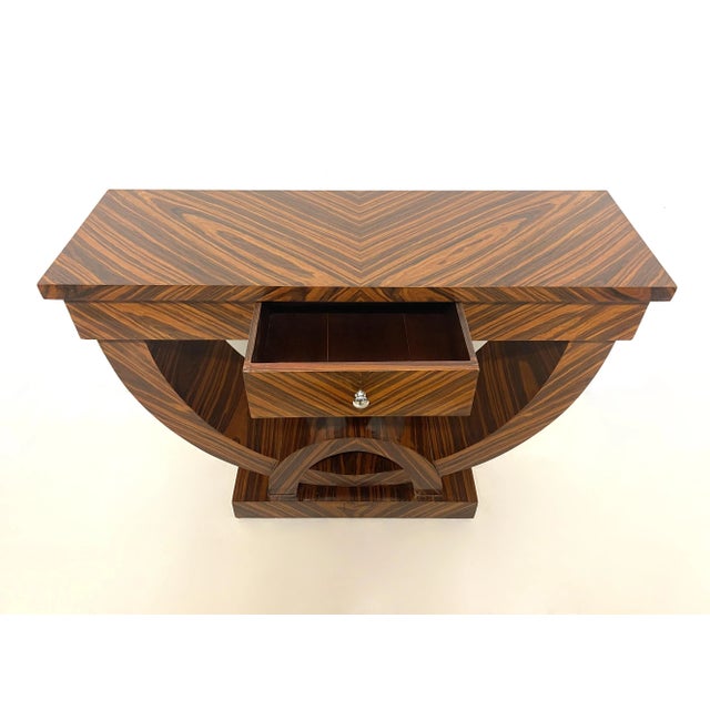 Art Deco Rosewood Console Table, 1980s For Sale - Image 3 of 7