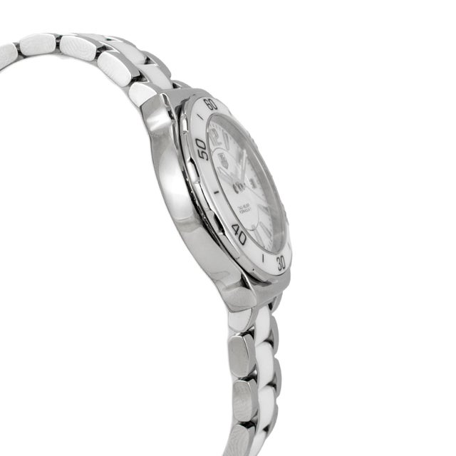 Modern Ladies Tag Heuer Formula 1 37mm Wah1211 White Ceramic Steel Quartz Watch For Sale - Image 3 of 10