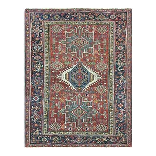 Antique Persian Karaja Rug 4'11" X 6'5" For Sale