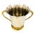 Chapman Manufacturing Company Vintage Hammered Brass & Silver Tone Double Handle Cachepot / Wine Cooler – Hollywood Regency / Neoclassical For Sale - Image 4 of 13