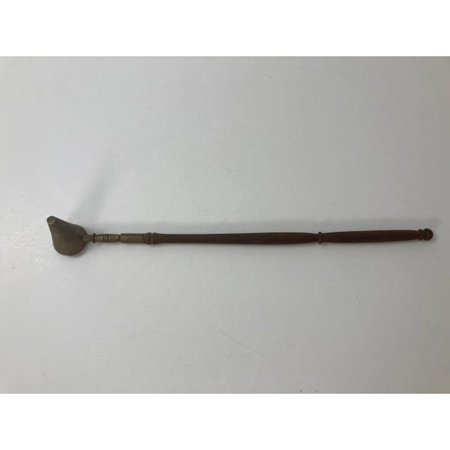 Metal Antique Metal and Wooden Handle Candle Snuffer For Sale - Image 7 of 7