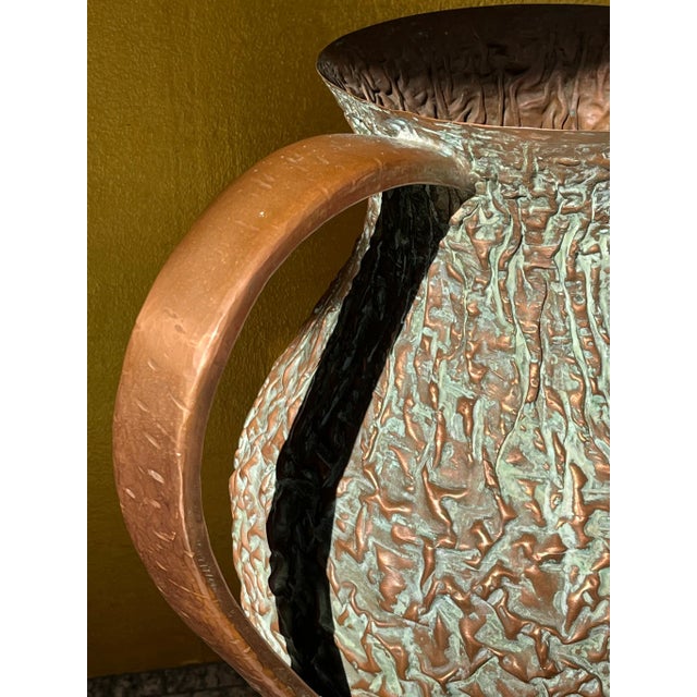 Large Brutalist Copper Vase by Karl-Heinz Kordas, 54 cm, 1970s For Sale - Image 4 of 10