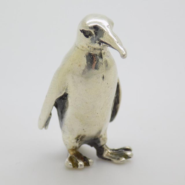 Metal Vintage Italian Handmade 925 Sterling Silver Penguin, 1980s For Sale - Image 7 of 13